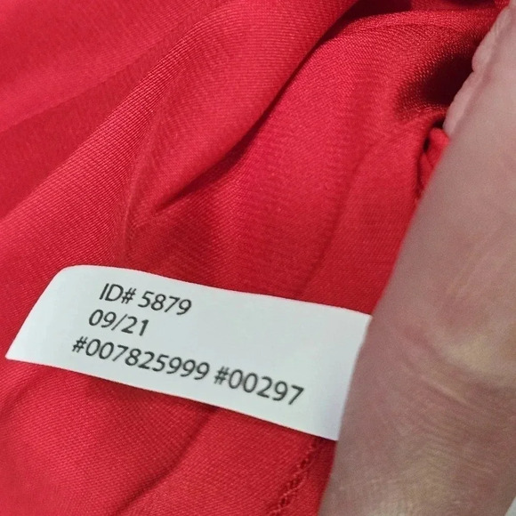 Express Women’s Medium Red Pleated Empire Waist Cocktail Party Dress Retro Rare - Picture 6 of 8